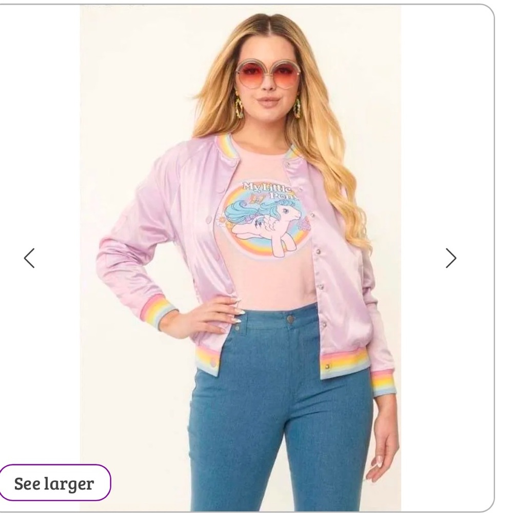 New with tags Unique Vintage My Little Pony Bomber jacket in XL - sold out!